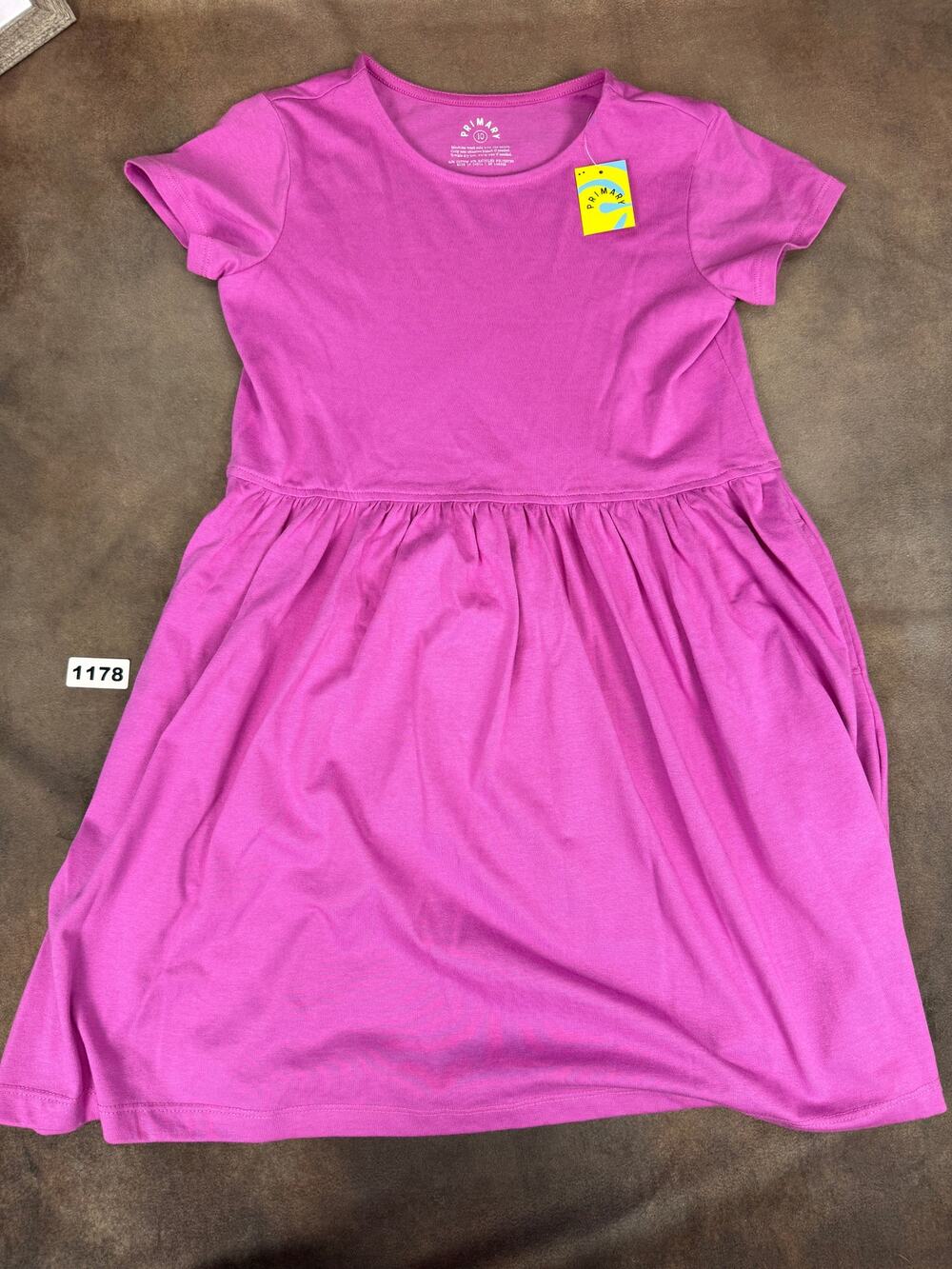 NWT Primary Girls Perfect Pocket Dress Orchid Pink Size 10 #1178